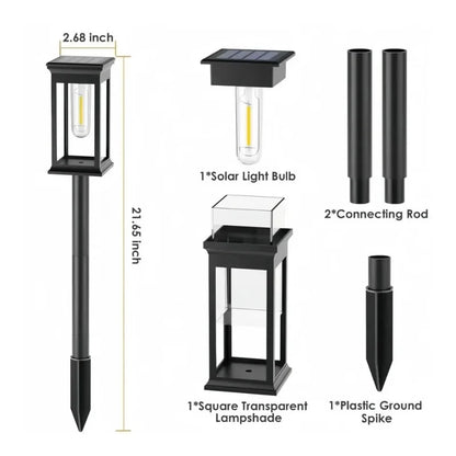 Solar Garden Lights LED Solar Pathway Lights Outdoor Waterproof Auto on/Off for Landscape  Yard Walkway Lawn Lighting Warm White