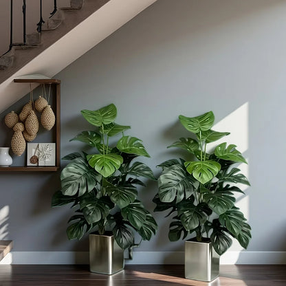 2pc Premium Nordic Artificial Monstera Plant (12/18 Leaves)