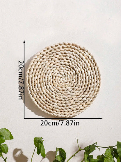 1/6 Pcs Boho Hand Woven Wall Basket Hanging Home Decorative Rustic Wall Basket Decor Art Gift for Kitchen Farmhouse Living Room