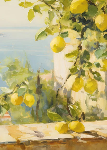 Retro Lemon Garden Canvas Wall Art 🍋🌿