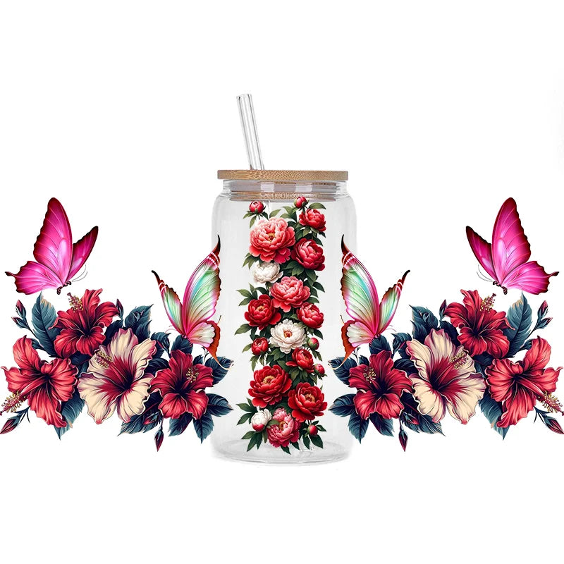 Colorful Butterfly Cup Wrap Sticker 🦋✨