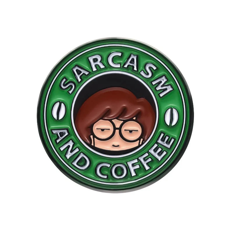 Coffee Maker Enamel Brooch Pin