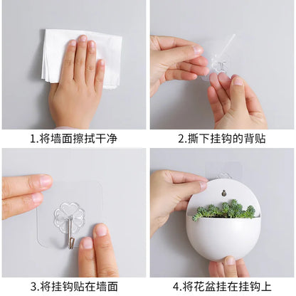 2660 DIY Pendant Plant Pot Indoor Plastic Planter Wall Hanging Flowers Cover Round Plant Pot Indoor Plastic Planter Storage Box