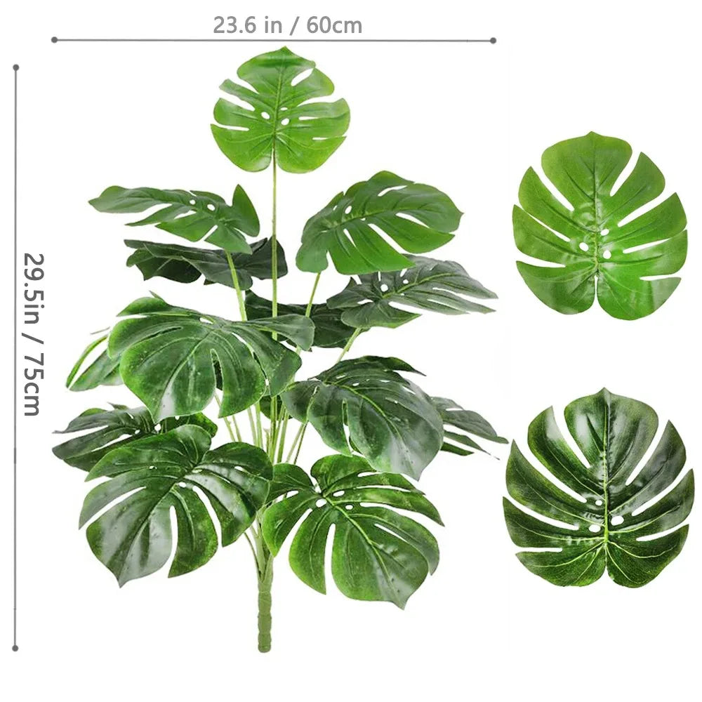 Merrill Real-Touch 12-24 Leaves Artificial Plant for Outdoor Garden (H1620)