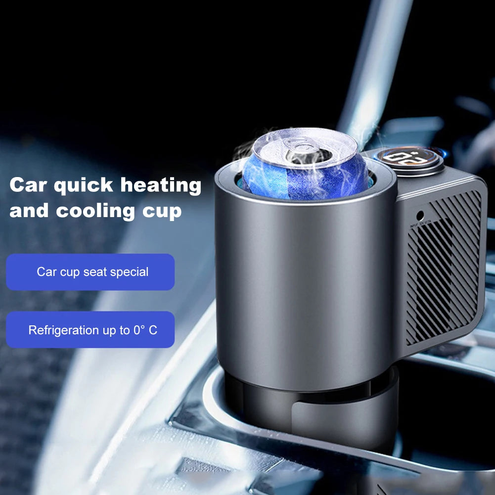 2 In 1 Car Cup Cooler Warmer with Temperature Digital Display Car Insulation Drink Cooler Cup 12V for Coffee Milk Drinks