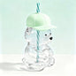 Bear Glass Cup with Lid & Straw 🐻🥤
