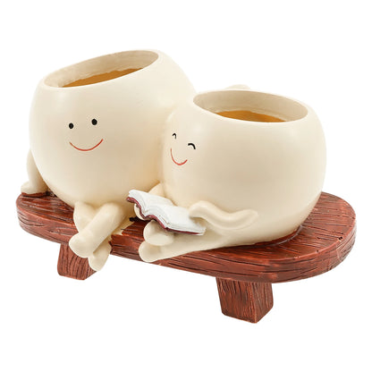 Cute Chair Smile Face Planter