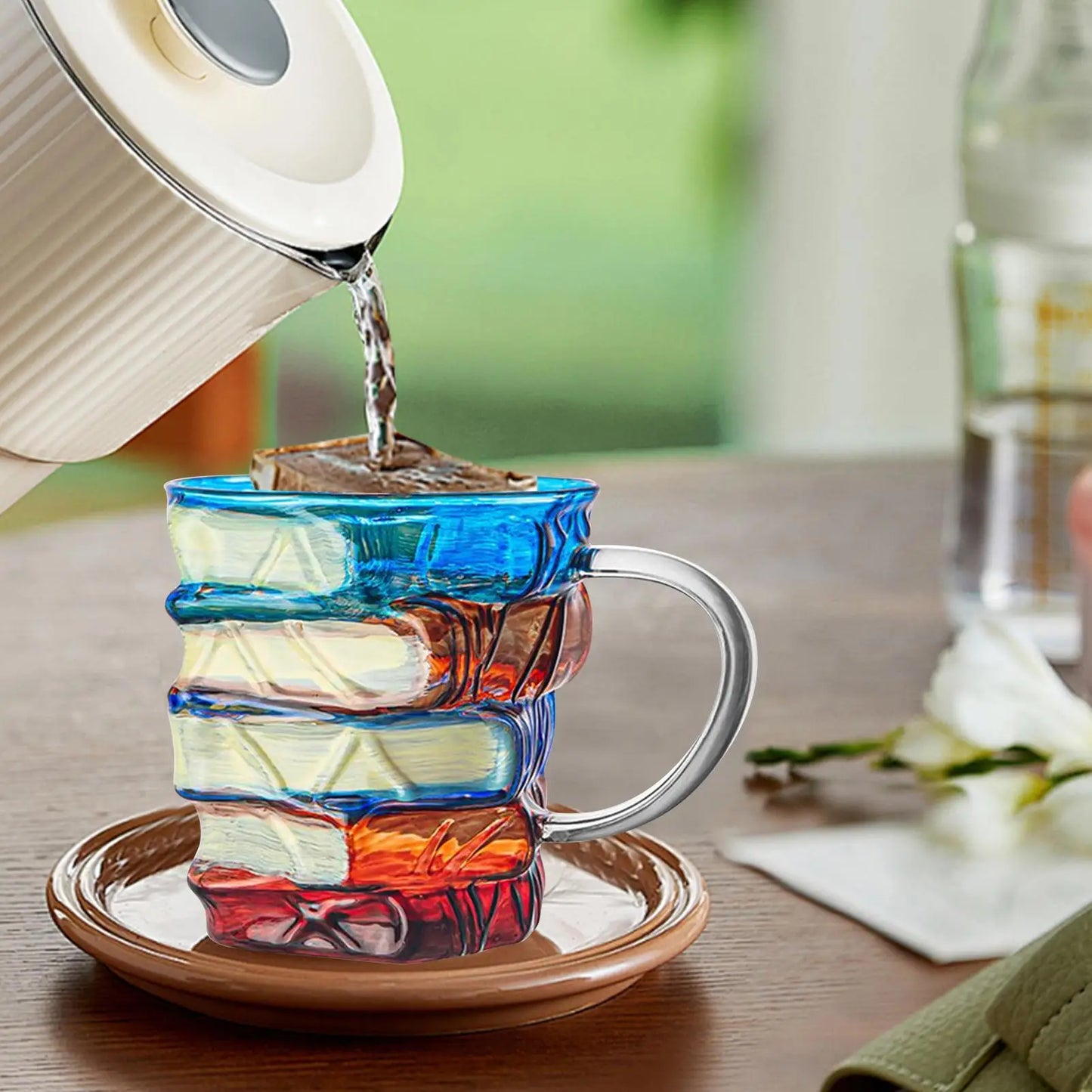 3D Book-Shaped Glass Coffee Mug 📖☕