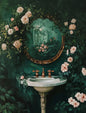Retro Gothic Botanical Bathroom Wall Art 🖤🌿🦆