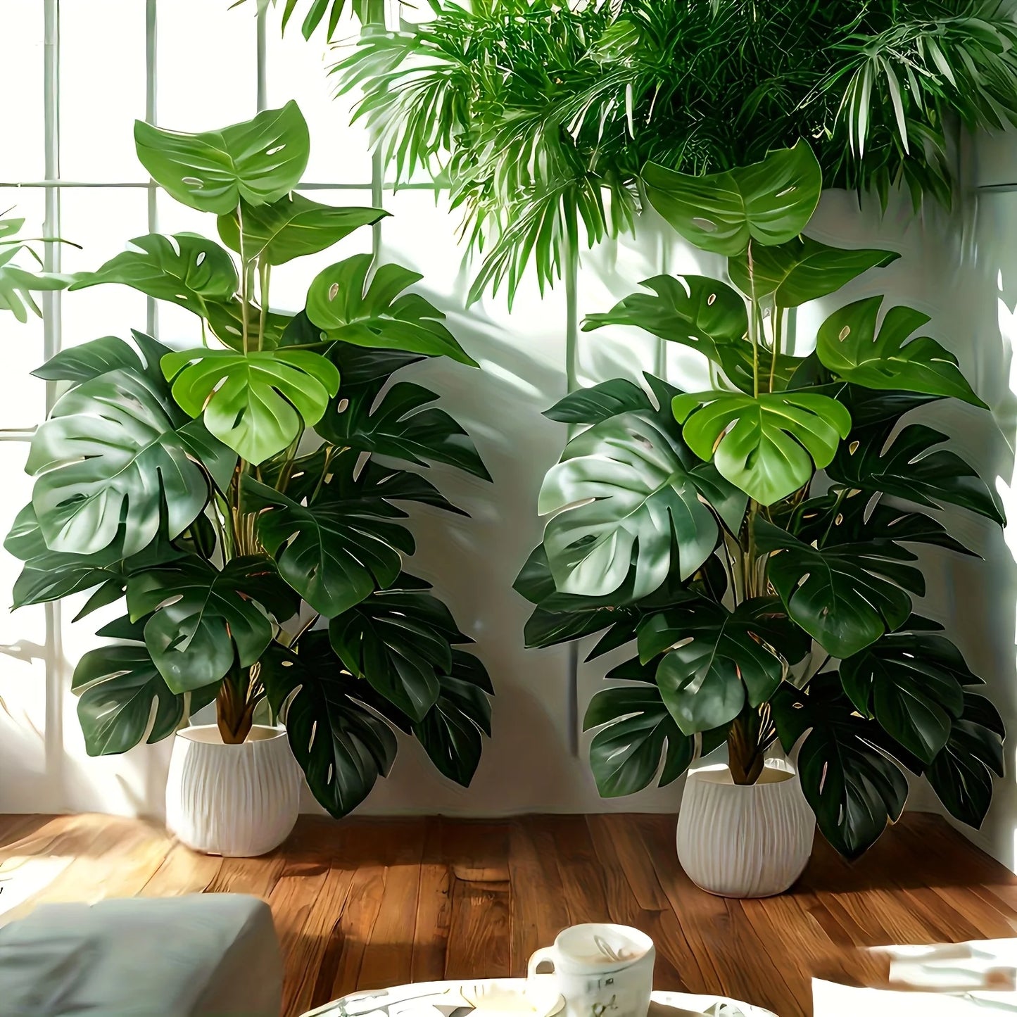 Premium Artificial Monstera Palm Tree for Home & Office Decor