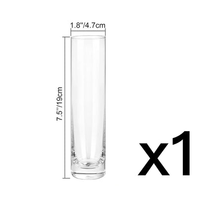 Clear Glass Cylinder Vase – Elegant Flower & Home Decor