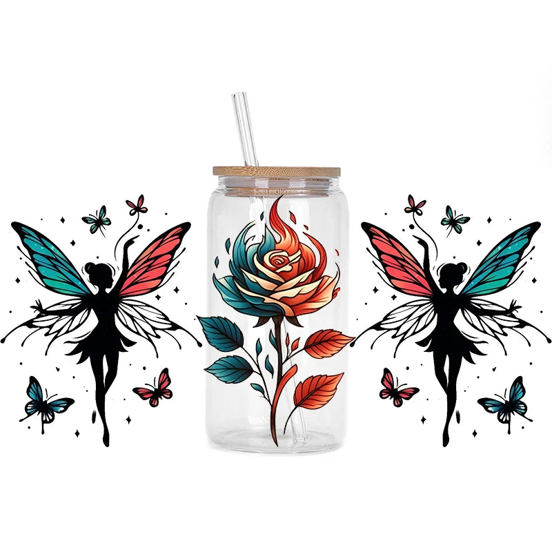 Colorful Butterfly Cup Wrap Sticker 🦋✨