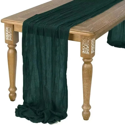 Gauze Table Runner Dinning  Decoration 90*300CM Rustic Country Boho Beach Wedding Party Table Decor Christmas Table Runners