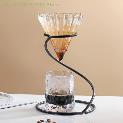 petitePour Over Coffee Rack Coffee Maker Drip Filter Cup Rack Stand Brewer Holder Hand Drip Bracket Pour Over Dripper Maker Drip