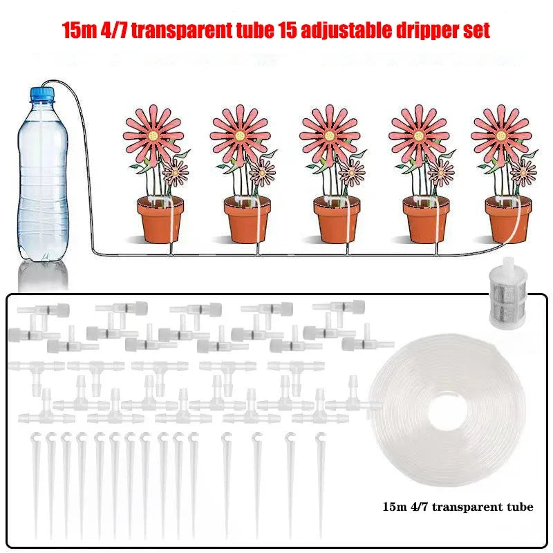 Drip Watering Kit with Regulating valve Potted Plant Irrigation Device Garden 4/7mmHose Watering Saving Micro Dripper Greenhouse