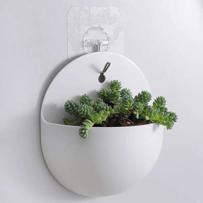 2660 DIY Pendant Plant Pot Indoor Plastic Planter Wall Hanging Flowers Cover Round Plant Pot Indoor Plastic Planter Storage Box