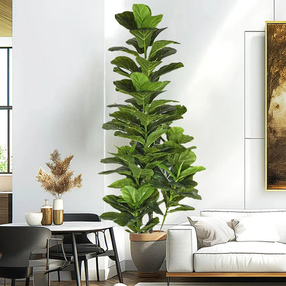150cm Large Artificial Fiddle Leaf Fig Tree – Realistic Ficus Plant Decor