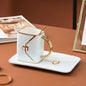 Creative Light Luxury Bag-Shaped Ceramic Coffee Cup & Plate Set