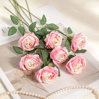 5/10Pcs Premium 50CM Rose Artificial Flowers for Home Vases