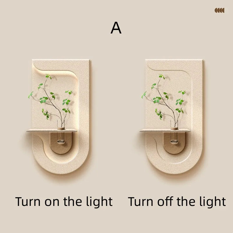 Green Plant LED Wall Lamp for Entrance & Modern Home Decor