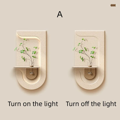 Green Plant LED Wall Lamp for Entrance & Modern Home Decor