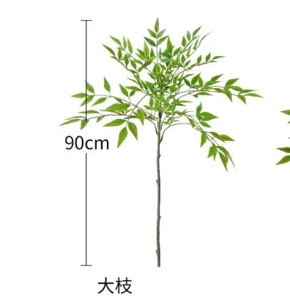 75-110cm Artificial Nandina Plant – Tropical Green Branch Decor