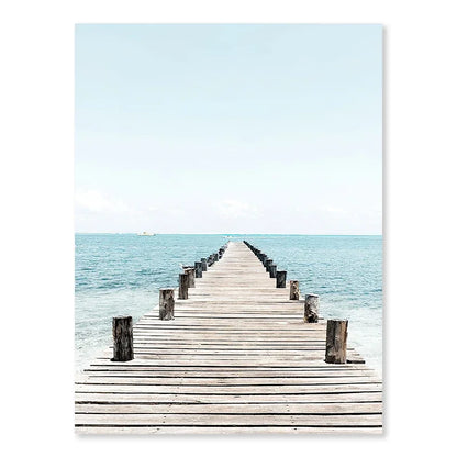 Ocean Beach Palm Tree Canvas Wall Art 🌴🌊🖼️