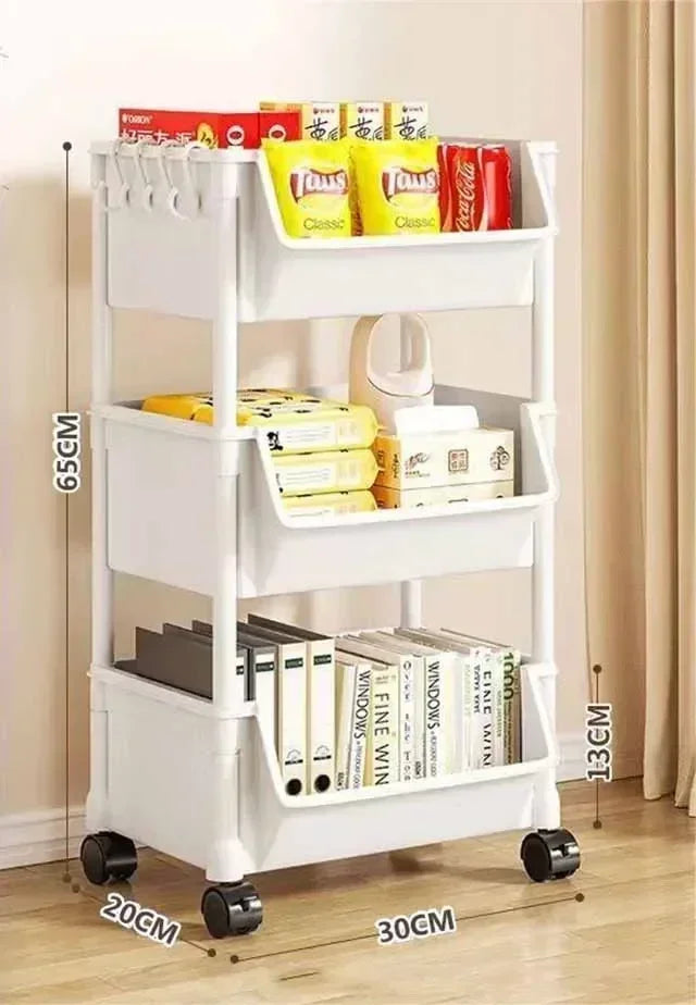 Versatile  Rolling Storage Cart with Wheels Perfect Bathroom Kitchen Office Ideal Groceries Snacks Toys Books Toiletries