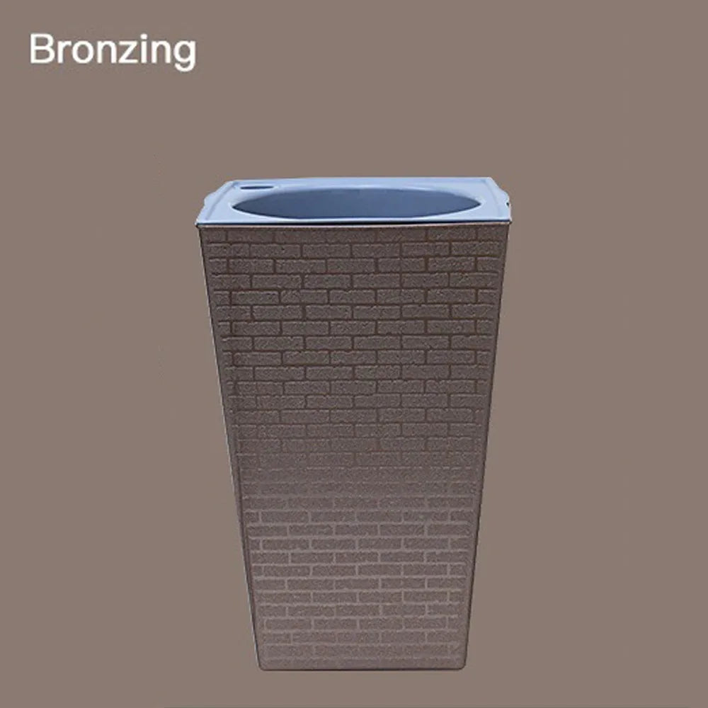 Plastic Bonsai Flowerpot Brick Pattern Self-absorbing Water Balcony Plant Pot Square Shape Plant Growth Cultivation Pot