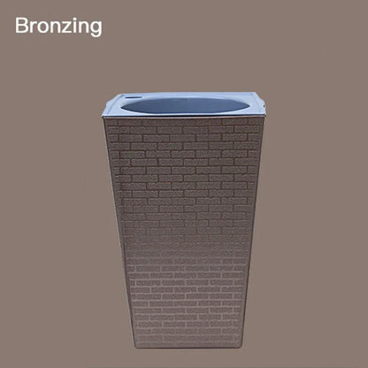 Plastic Bonsai Flowerpot Brick Pattern Self-absorbing Water Balcony Plant Pot Square Shape Plant Growth Cultivation Pot