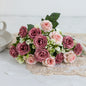 Silk Rose For Wedding arch Christmas Wreath Decoration Home Room bonsai Photography prop Valentine's Day Artificial Fake Flowers