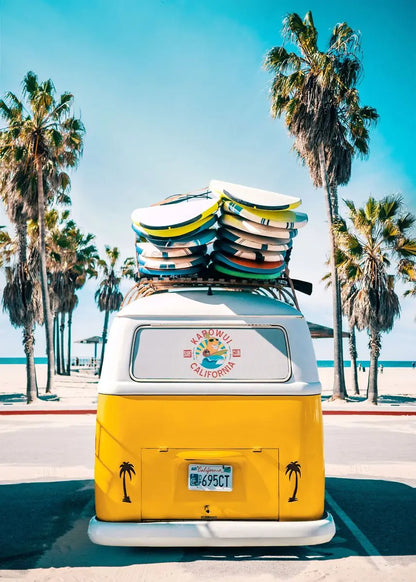 Summer Beach Palm Tree Canvas Wall Art 🌴☀️🌊