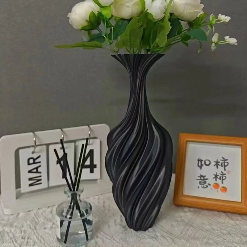 Modern Plastic Flower Vase – Aesthetic Home Decor