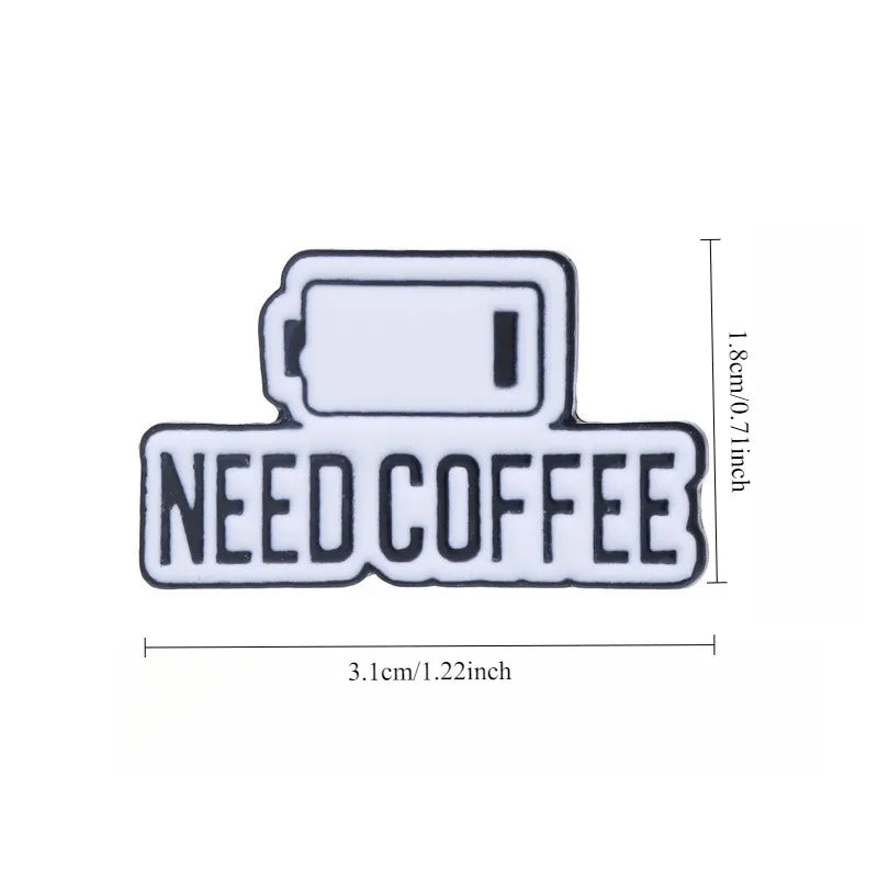 Coffee Series Badge Accessories Cup-shaped Pin Creative Cartoon Badge Personalized Clothing Backpack Decorative Accessories