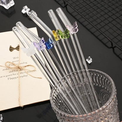 3-Piece Butterfly Glass Straw Set 🦋🥤