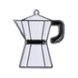 Coffee Maker Enamel Brooch Pin