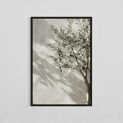 Retro Elegant Olive Tree & Lemon Canvas Wall Art Poster