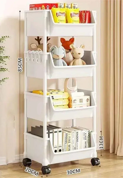Versatile  Rolling Storage Cart with Wheels Perfect Bathroom Kitchen Office Ideal Groceries Snacks Toys Books Toiletries