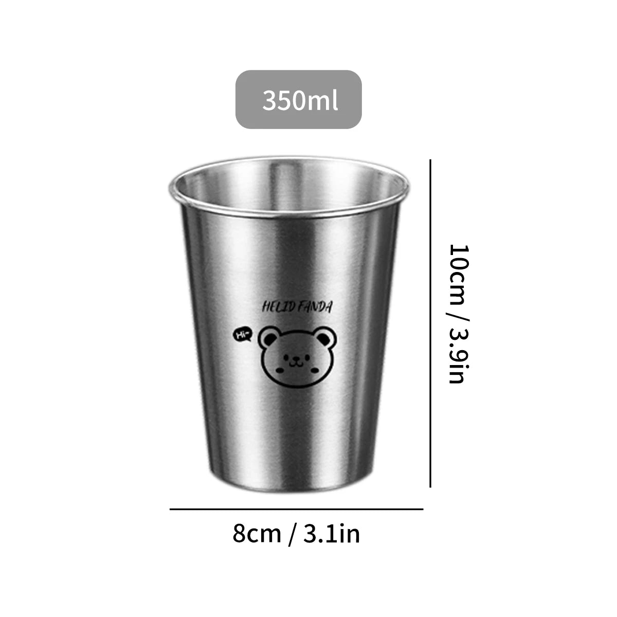 WORTHBUY 304 Stainless Steel Cup Stackable Metal Tumbler Cups Portable Durable Drinking Cup Beer Cup Milk Coffee Mug Drinkware