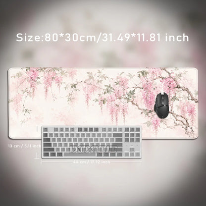 Mouse Pad Pink Flowers Gaming XL Home Computer New Mousepad XXL Desk Mats Office Natural Rubber Non-Slip Gaming laptop Table Mat