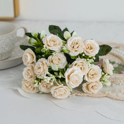Silk Rose For Wedding arch Christmas Wreath Decoration Home Room bonsai Photography prop Valentine's Day Artificial Fake Flowers