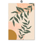 Modern Nordic Style Spring Green Plant Leaf Canvas Poster