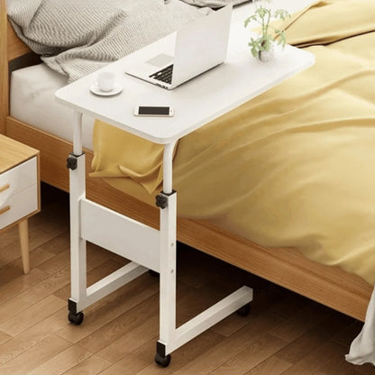 Durable Portable Over Bed Table Adjustable Height with Wheels Desktop Computer Table Bedside Table Home Use