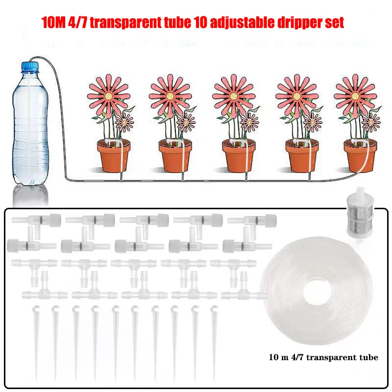 Drip Watering Kit with Regulating valve Potted Plant Irrigation Device Garden 4/7mmHose Watering Saving Micro Dripper Greenhouse