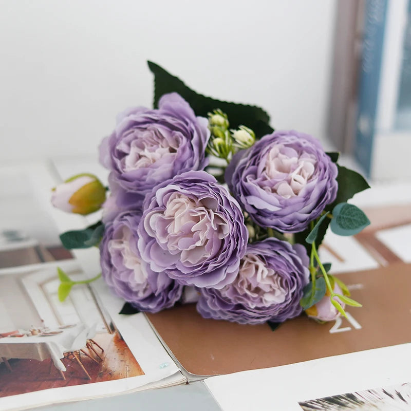 Exquisite Artificial Peony Bouquet for Wedding Bridal Flowers