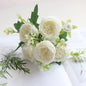Premium Silk White Peony Artificial Flowers for Home Vase Decor