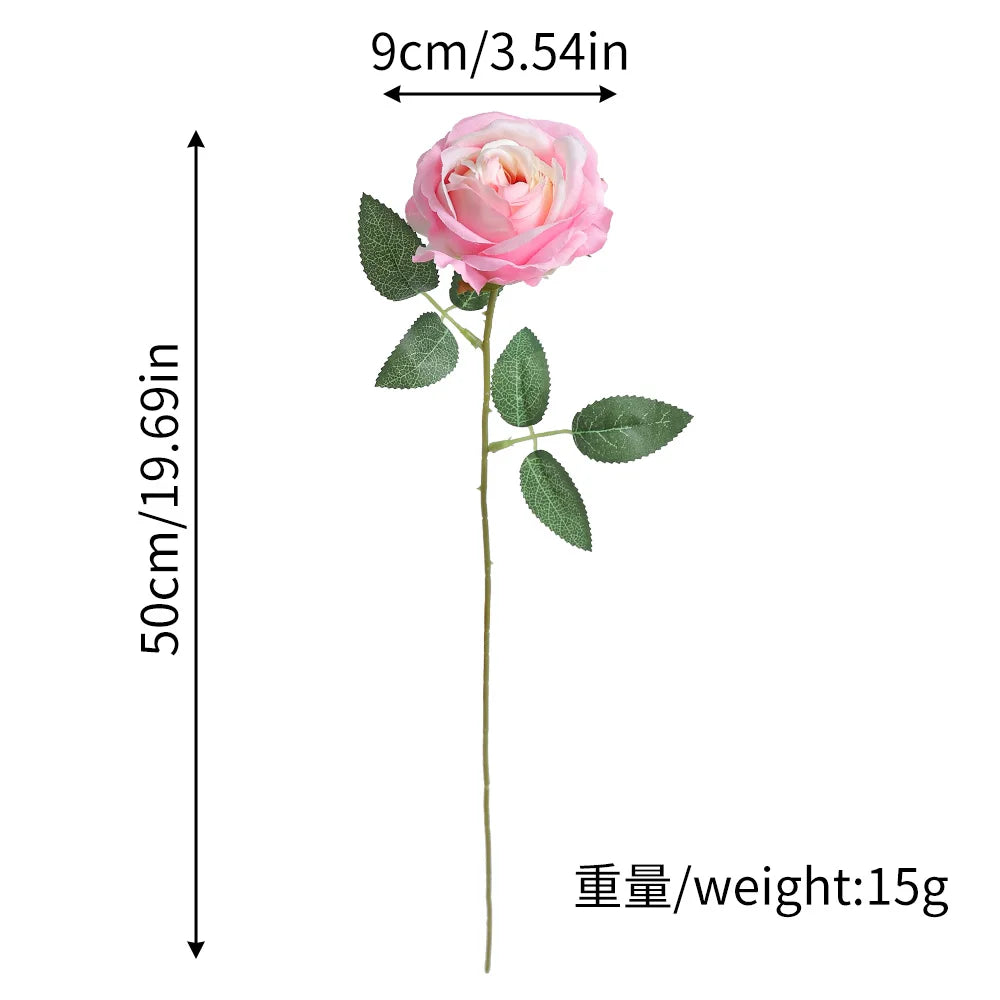 5/10Pcs Premium 50CM Rose Artificial Flowers for Home Vases