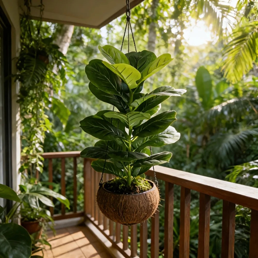 100CM Artificial Ficus Tree – Large Tropical Green Plant Decor