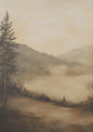Cozy Vintage Country Tree Canvas Print | Landscape Wall Art