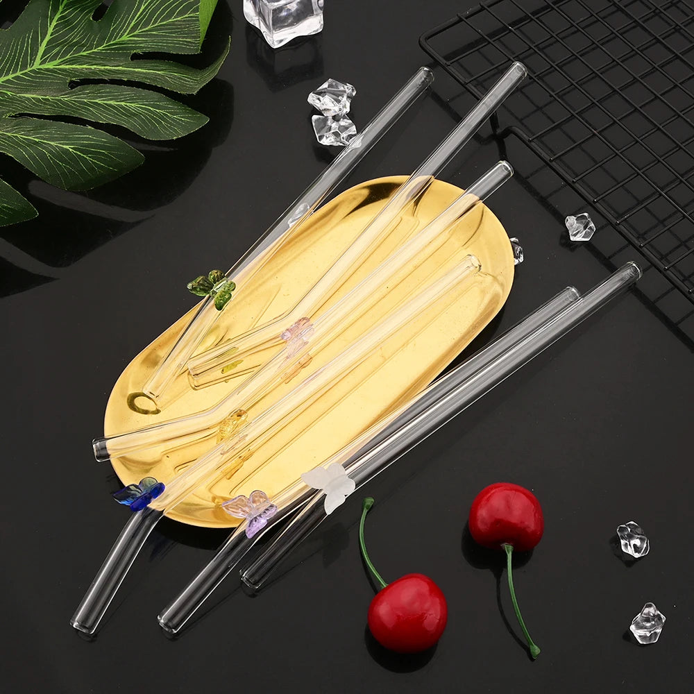 3-Piece Butterfly Glass Straw Set 🦋🥤